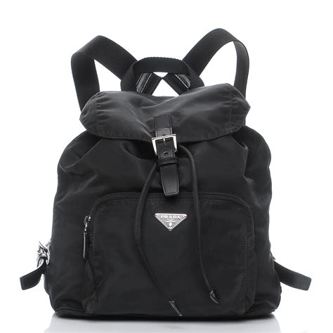 Prada Vela Medium Backpack, Black (Nero) 